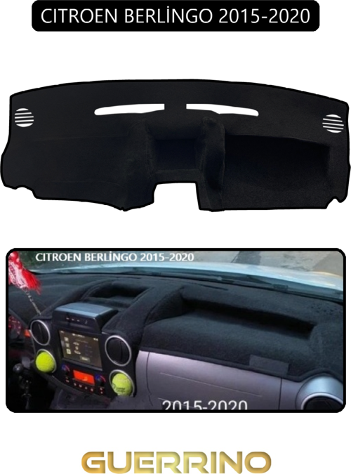 Cıtroen Berlingo 2015-2020Torpido Koruma Halısı Siyah Kenar