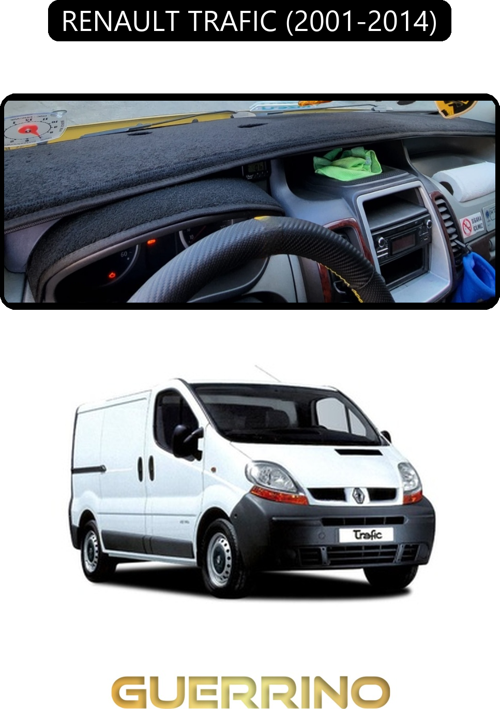 Renault Trafıc (2001-2014)Torpido Koruma Halısı Siyah Kenar