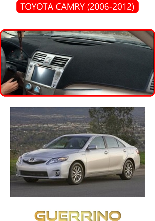 Toyota Camry (2006-2012)Torpido Koruma Halısı Kırmızı Kenar