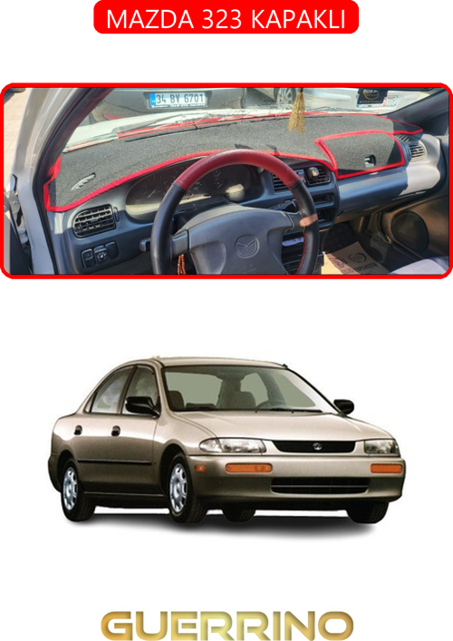 Mazda 323 Kapaklıtorpido Koruma Halısı Kırmızı Kenar