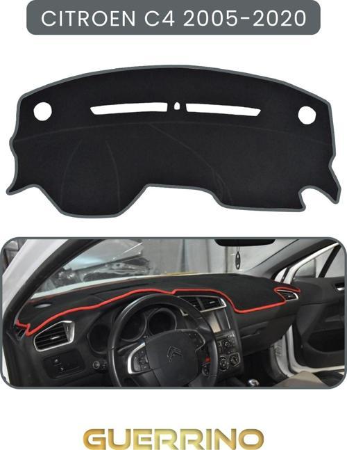 Cıtroen C4 2005-2020Torpido Koruma Halısı Gri Kenar