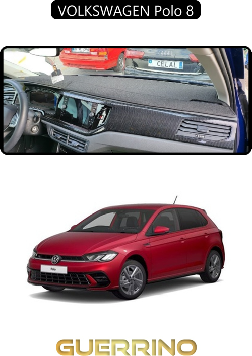 Volkswagen Polo 8Torpido Koruma Halısı Siyah Kenar