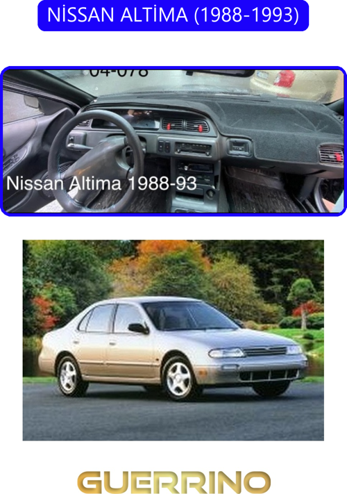 Nissan Altima 1988-1993Torpido Koruma Halısı Mavi Kenar