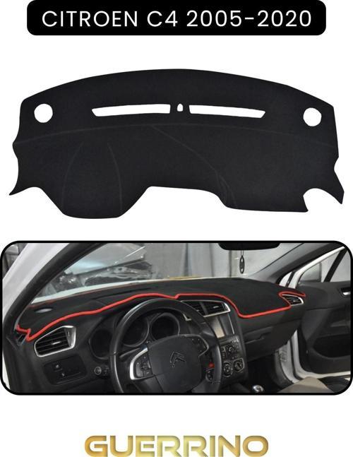 Cıtroen C4 2005-2020Torpido Koruma Halısı Siyah Kenar