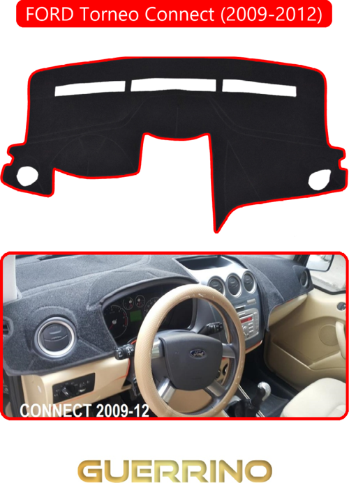 Ford Torneo Connect (2009-2012)Torpido Koruma Halısı Kırmızı Kenar