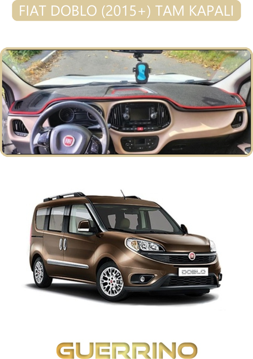 Fıat Doblo 2015+ Tam Kapalıtorpido Koruma Halısı Bej Kenar