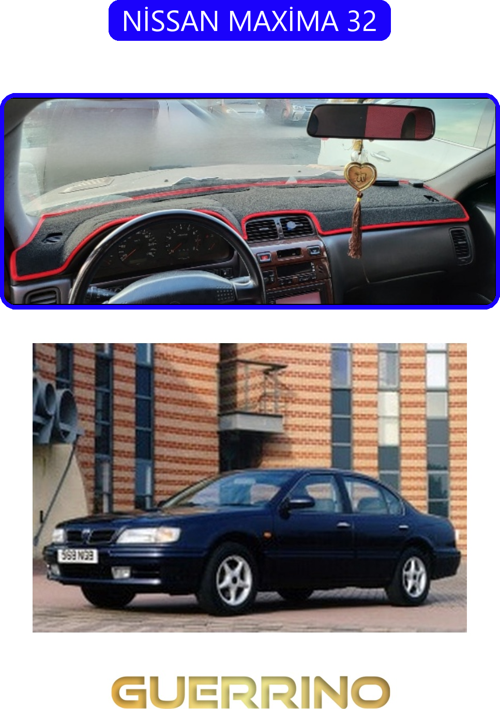 Nissan Maxima 32Torpido Koruma Halısı Mavi Kenar