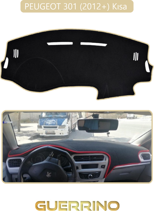 Peugeot 301 (2012+) Torpido Koruma Halısı Bej Kenar