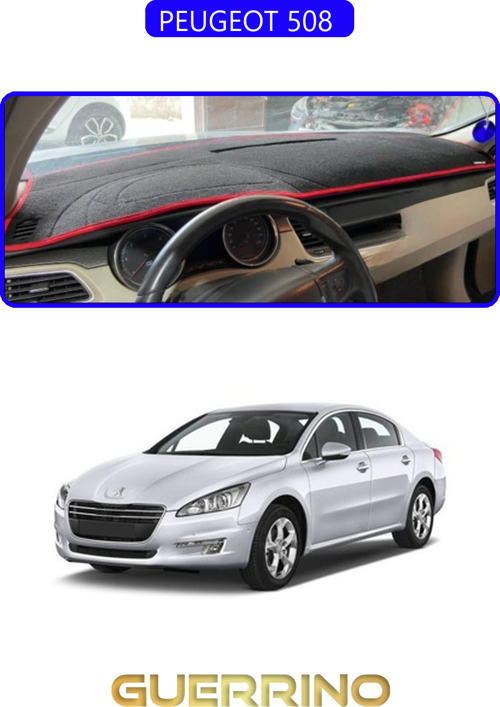 Peugeot 508 Torpido Koruma Halısı Mavi Kenar