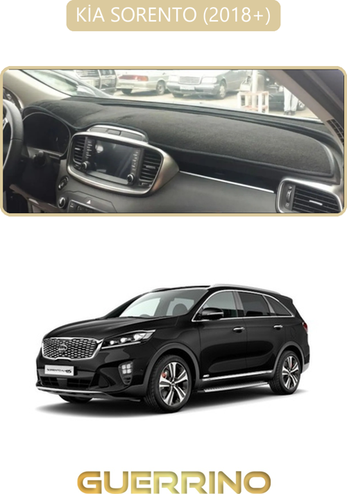 Kia Sorento 2018+Torpido Koruma Halısı Bej Kenar