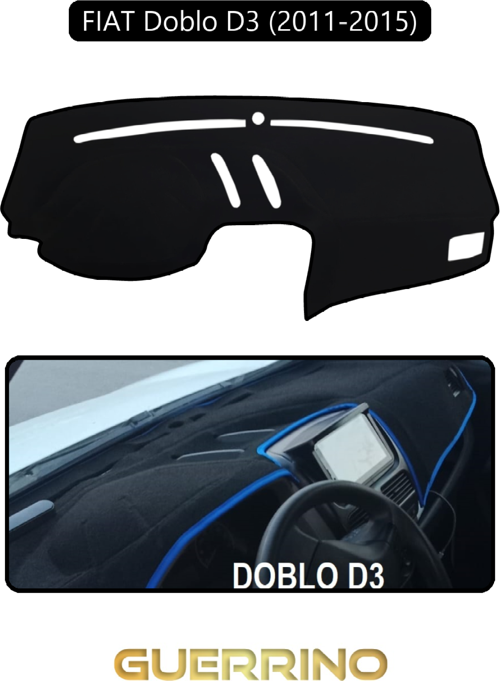 Fıat Doblo D3 2010-13 Modellerine Uyguntorpido Koruma Halısı Siyah Kenar