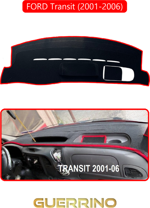 Ford Transit (2001-2006)Torpido Koruma Halısı Kırmızı Kenar