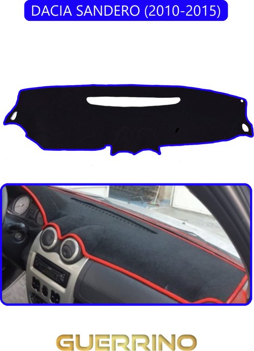 Dacıa Sandero 2010-2015Torpido Koruma Halısı Mavi Kenar