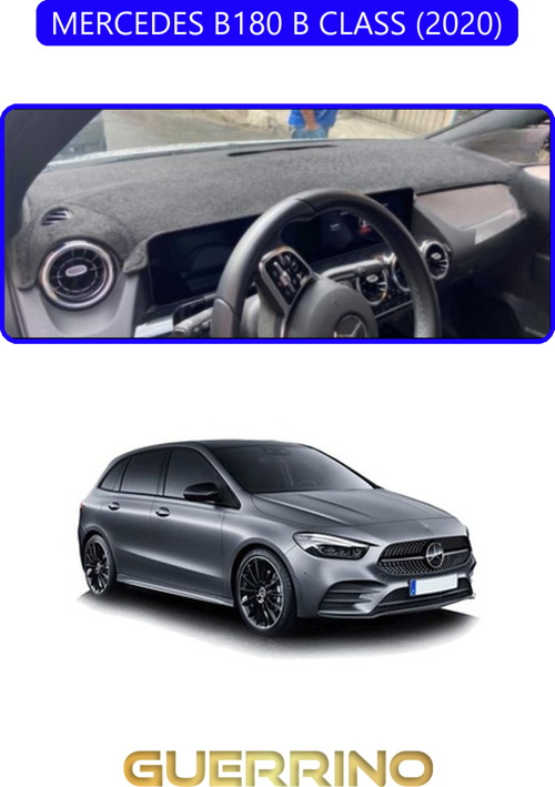Mercedes B180 B Class 2020Torpido Koruma Halısı Mavi Kenar