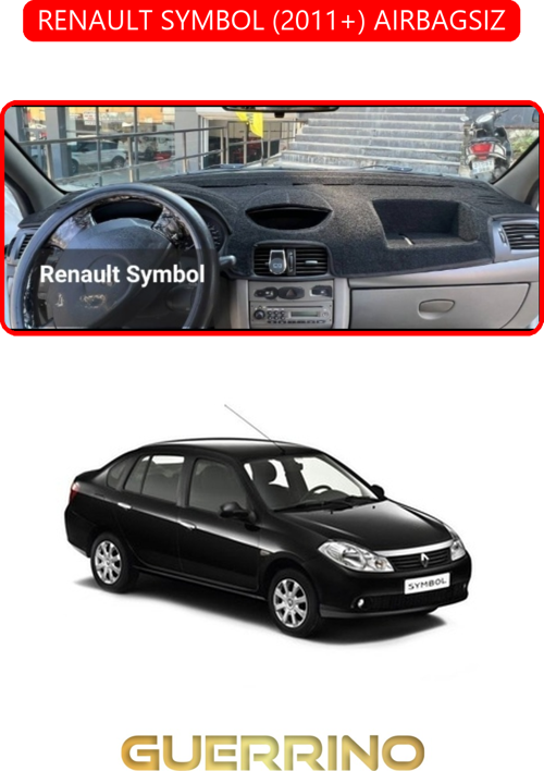 Renault Symbol 2011+ Aırbagsıztorpido Koruma Halısı Kırmızı Kenar