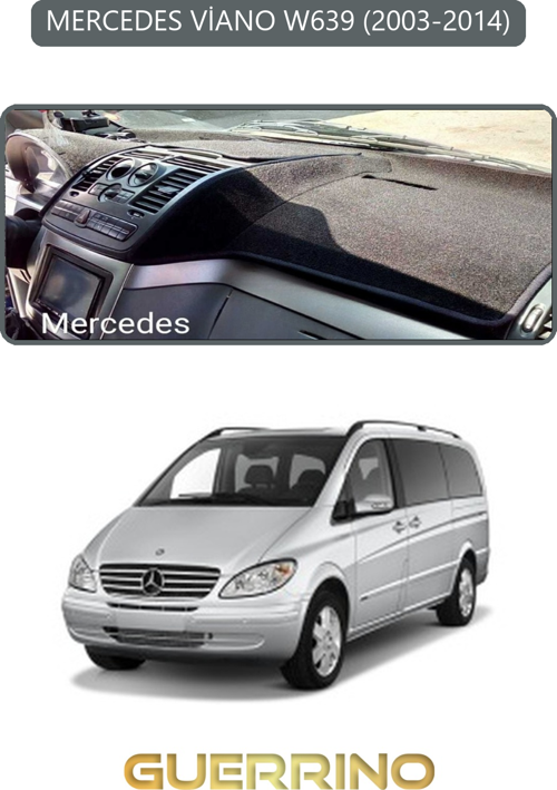 Mercedes Viano W639 2003-2014Torpido Koruma Halısı Gri Kenar