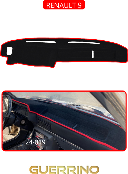 Renault 9 Torpido Koruma Halısı Kırmızı Kenar
