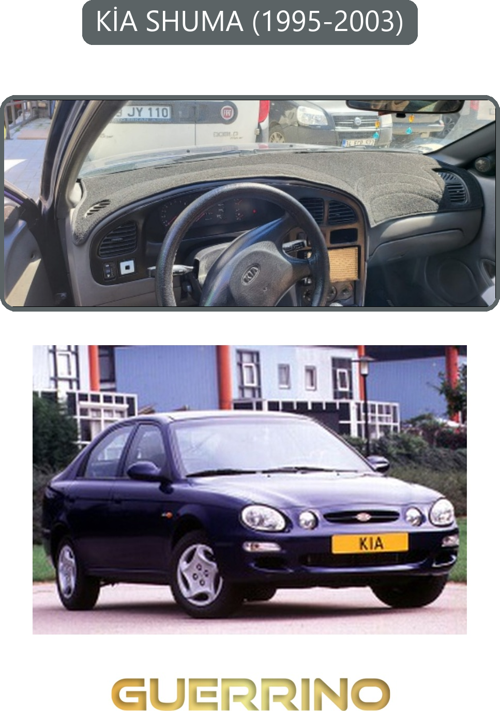 Kia Shuma 1995-2003Torpido Koruma Halısı Gri Kenar