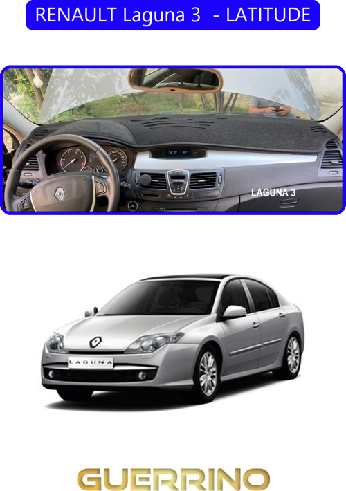 Renault Laguna 3 - Latıtudetorpido Koruma Halısı Mavi Kenar