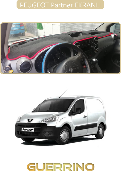 Peugeot Partner Ekranlıtorpido Koruma Halısı Bej Kenar