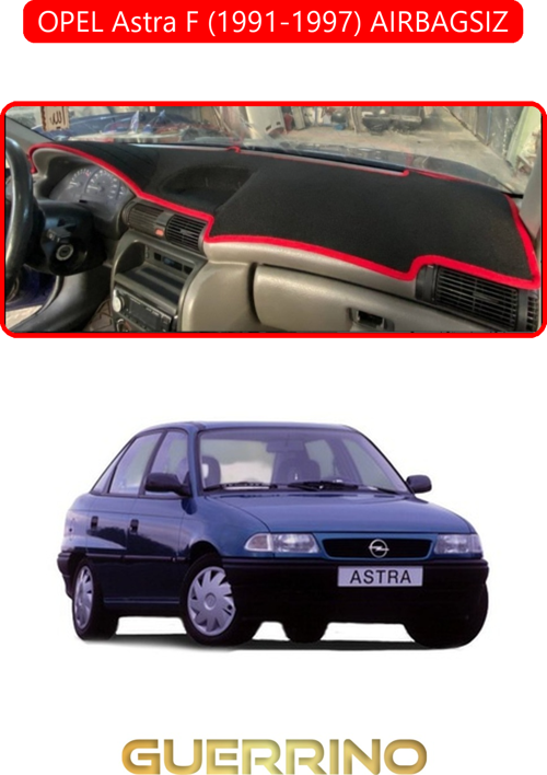 Opel Astra F 1991-1997 Aırbagsıztorpido Koruma Halısı Kırmızı Kenar