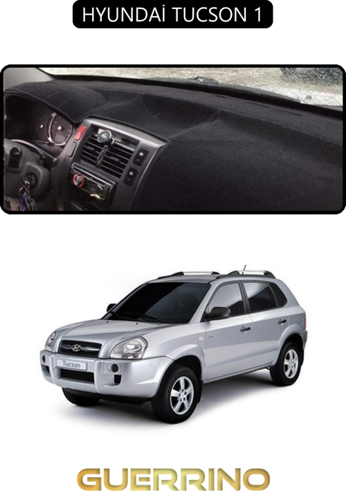 Hyundai Tucson 1Torpido Koruma Halısı Siyah Kenar