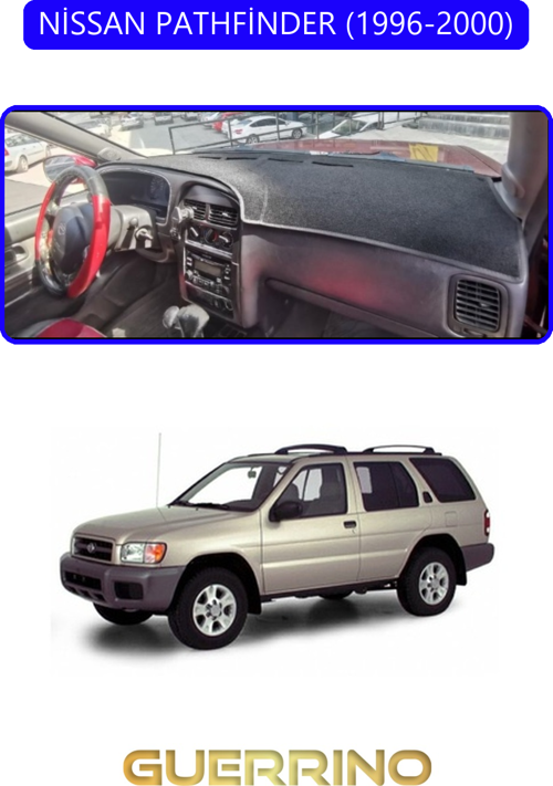 Nissan Pathfinder 1996-2000Torpido Koruma Halısı Mavi Kenar
