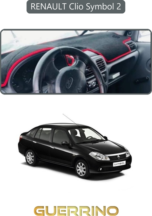 Renault Clio Symbol 2Torpido Koruma Halısı Gri Kenar