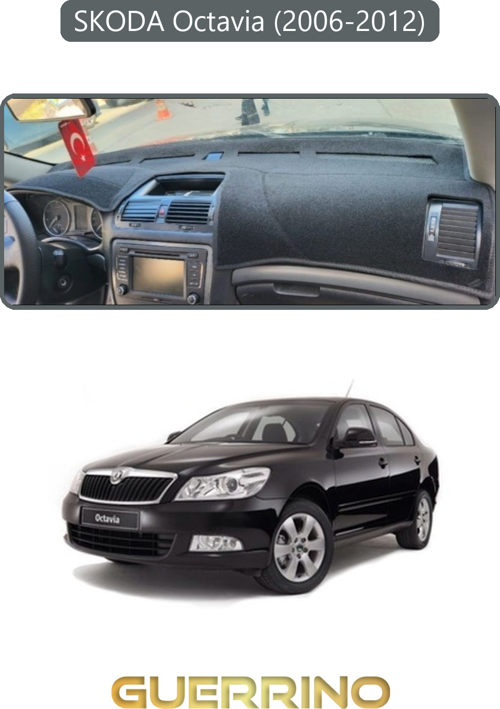 Skoda Octavia (2009-2012)Torpido Koruma Halısı Gri Kenar