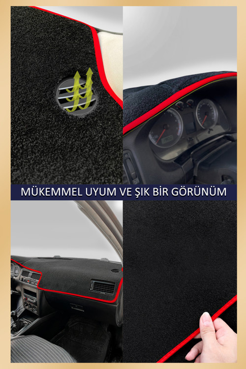 Toyota Corolla  (2018+)Torpido Koruma Halısı Kırmızı Kenar