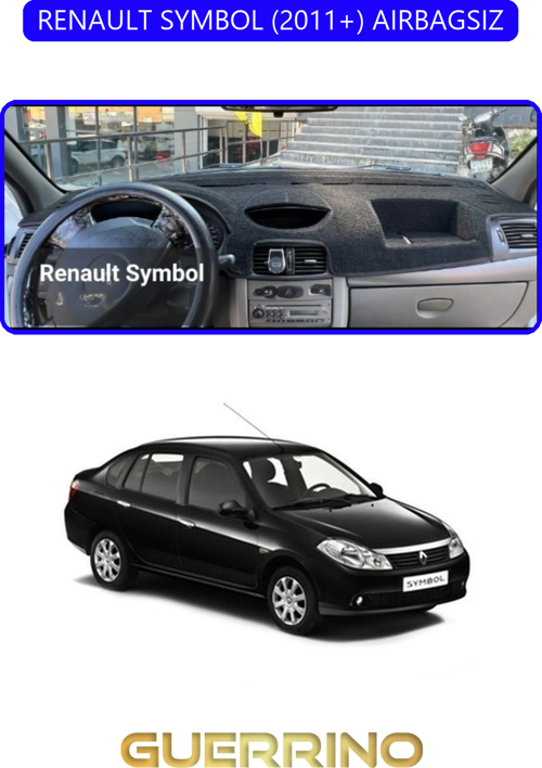 Renault Symbol 2011+ Aırbagsıztorpido Koruma Halısı Mavi Kenar