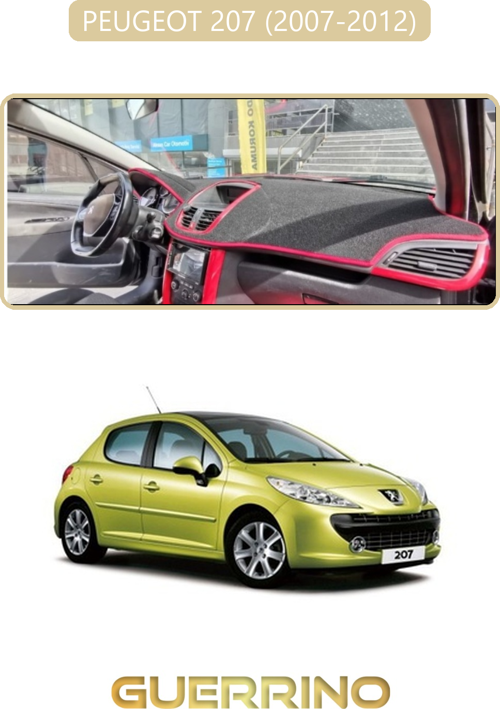 Peugeot 207 (2007-2012)Torpido Koruma Halısı Bej Kenar