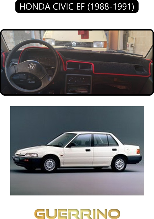 Honda Cıvıc Ef 1988-1991Torpido Koruma Halısı Siyah Kenar