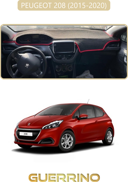 Peugeot 208 (2015-2020)Torpido Koruma Halısı Bej Kenar