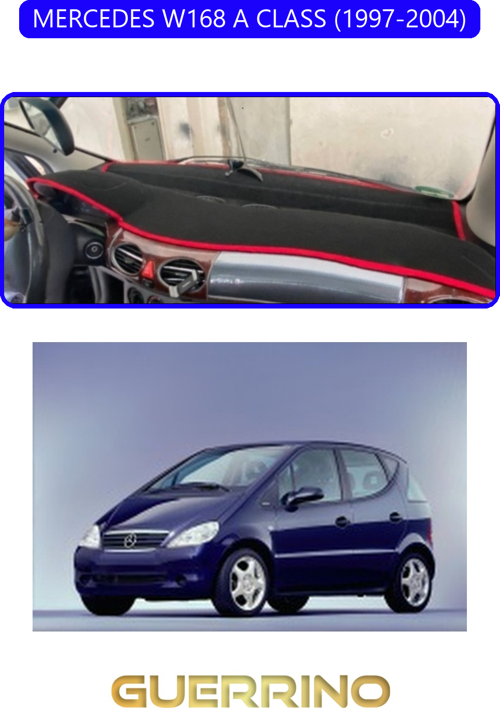 Mercedes W168 A Class 1997-2004Torpido Koruma Halısı Mavi Kenar