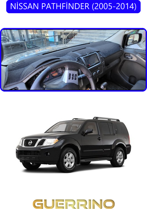 Nissan Pathfinder 2005-2014Torpido Koruma Halısı Mavi Kenar