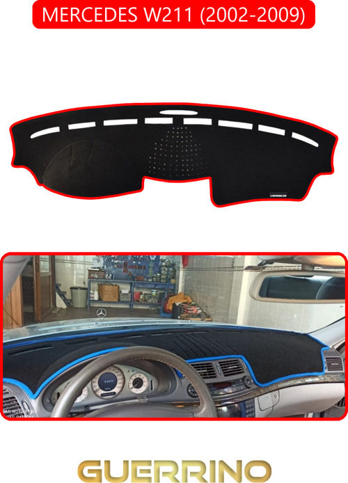 Mercedes W211 2002-2009Torpido Koruma Halısı Kırmızı Kenar