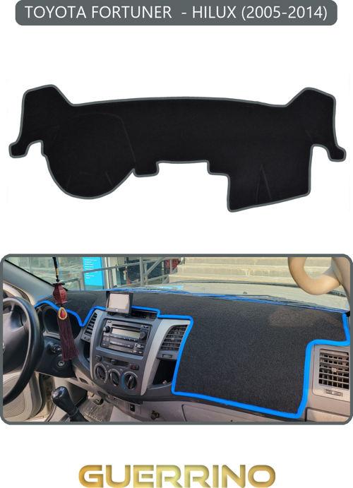 Toyota Fortuner  - Hılux 2005-2014Torpido Koruma Halısı Gri Kenar