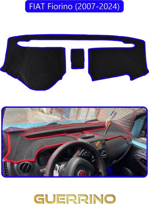 Fıat Fiorino 2007-2020   Modellerine Uygun   Eski Torpido Koruma Halısı Mavi Kenar