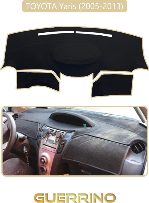 Toyota Yaris (2005-2013)Torpido Koruma Halısı Bej Kenar