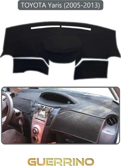 Toyota Yaris (2005-2013)Torpido Koruma Halısı Gri Kenar