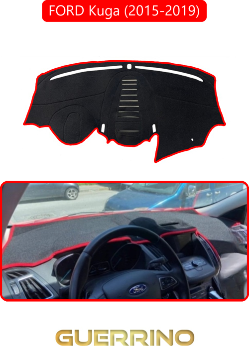 Ford Kuga (2015-2019)Torpido Koruma Halısı Kırmızı Kenar