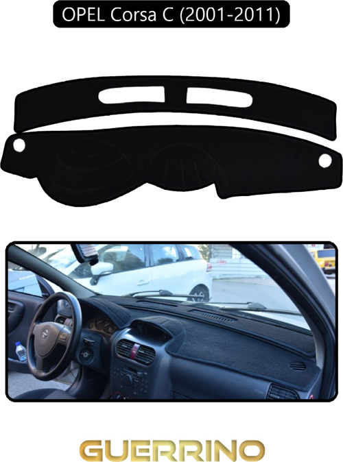 Opel Corsa C (2001-2011)Torpido Koruma Halısı Siyah Kenar