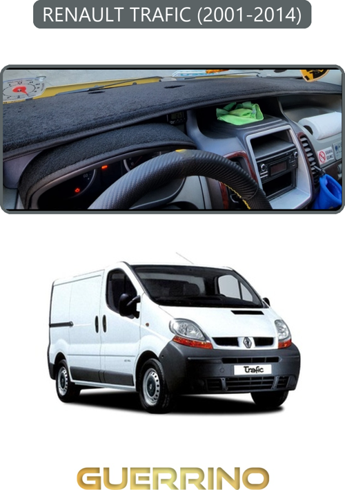 Renault Trafıc (2001-2014)Torpido Koruma Halısı Gri Kenar