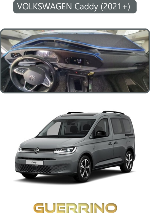 Volkswagen Caddy (2021+) Torpido Koruma Halısı Gri Kenar