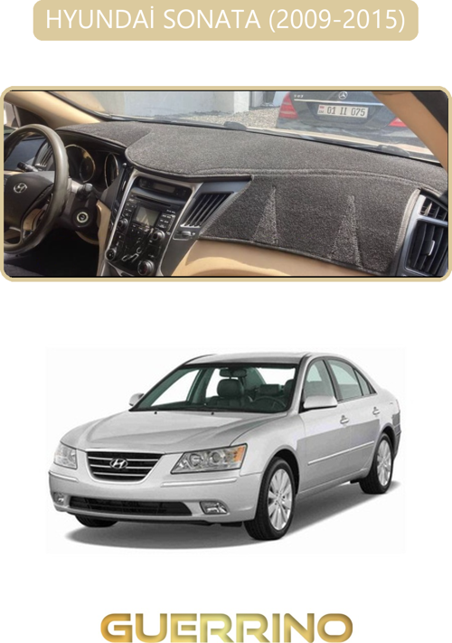Hyundai Sonata 2009-2015Torpido Koruma Halısı Bej Kenar