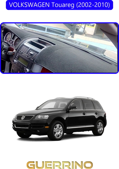 Volkswagen Touareg (2002-2010) ;Torpido Koruma Halısı Mavi Kenar