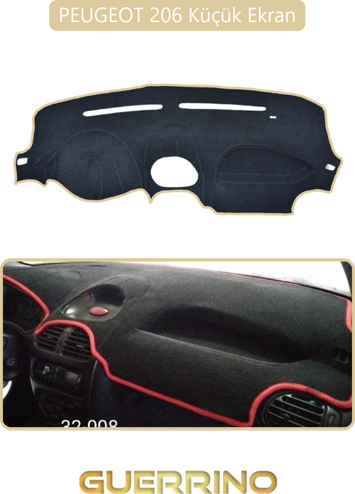Peugeot 206 Küçük Ekrantorpido Koruma Halısı Bej Kenar