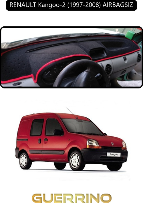 Renault Kangoo-2 (1997-2008) Aırbagsıztorpido Koruma Halısı Siyah Kenar