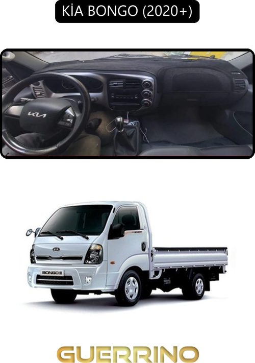 Kia Bongo 2020+Torpido Koruma Halısı Siyah Kenar
